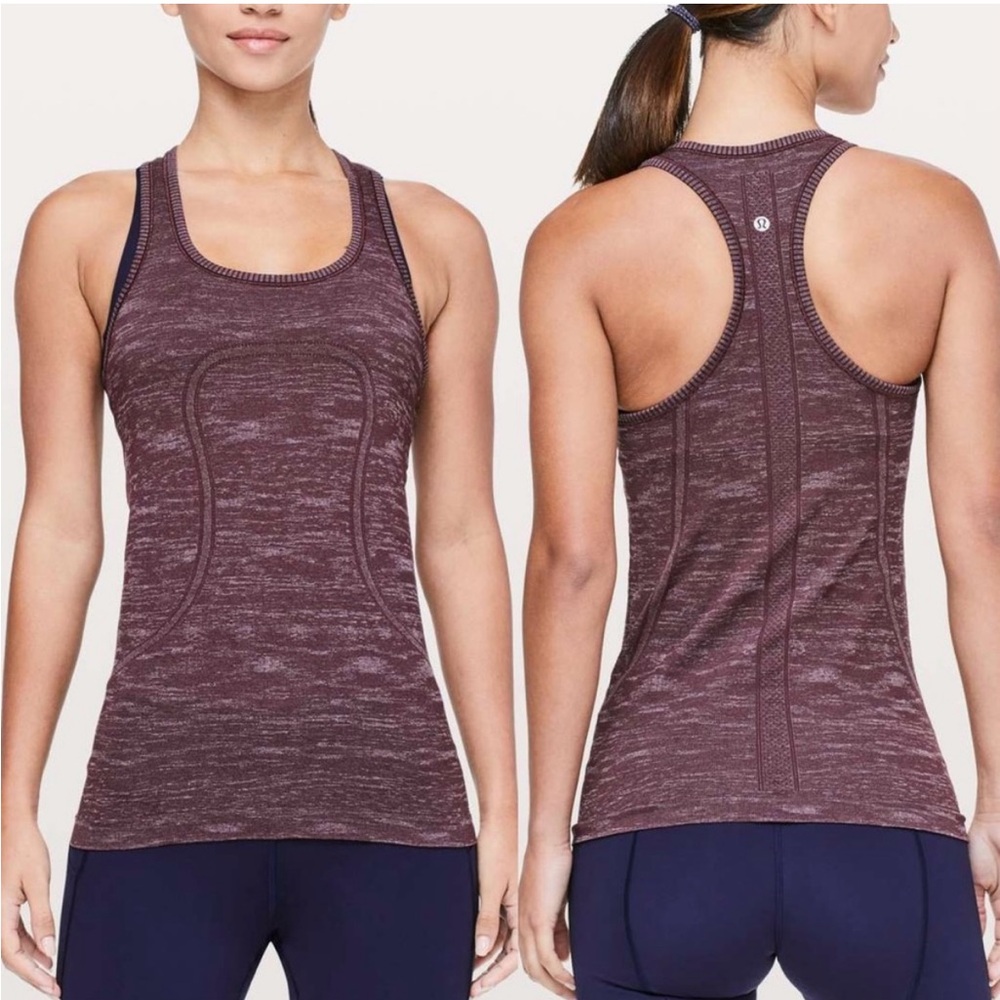 Lululemon🍋 Swiftly Tech Racerback Tank Size 2 Dark Adobe/White